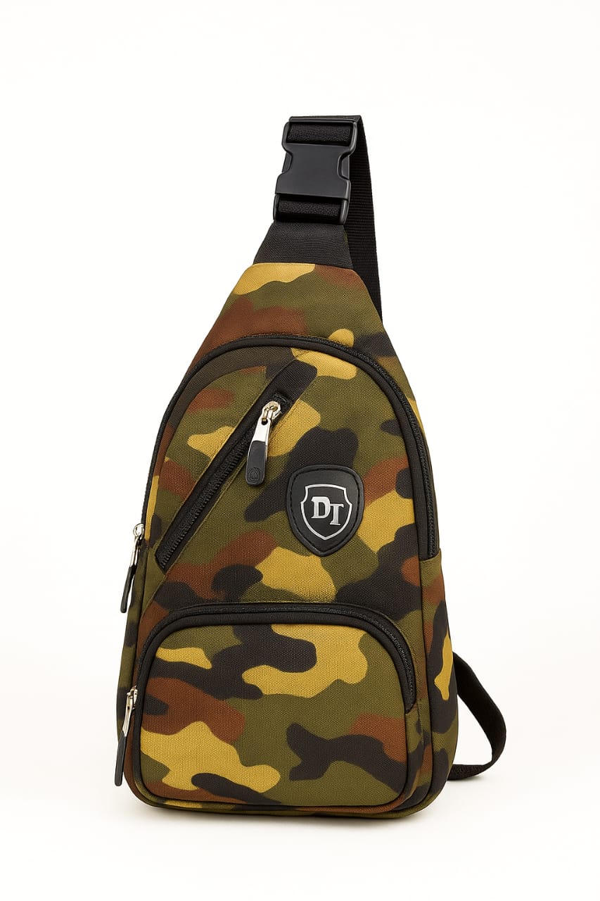 Camouflage Crossbody Sling Bag – Military Style Chest Shoulder Bag for Men & Women