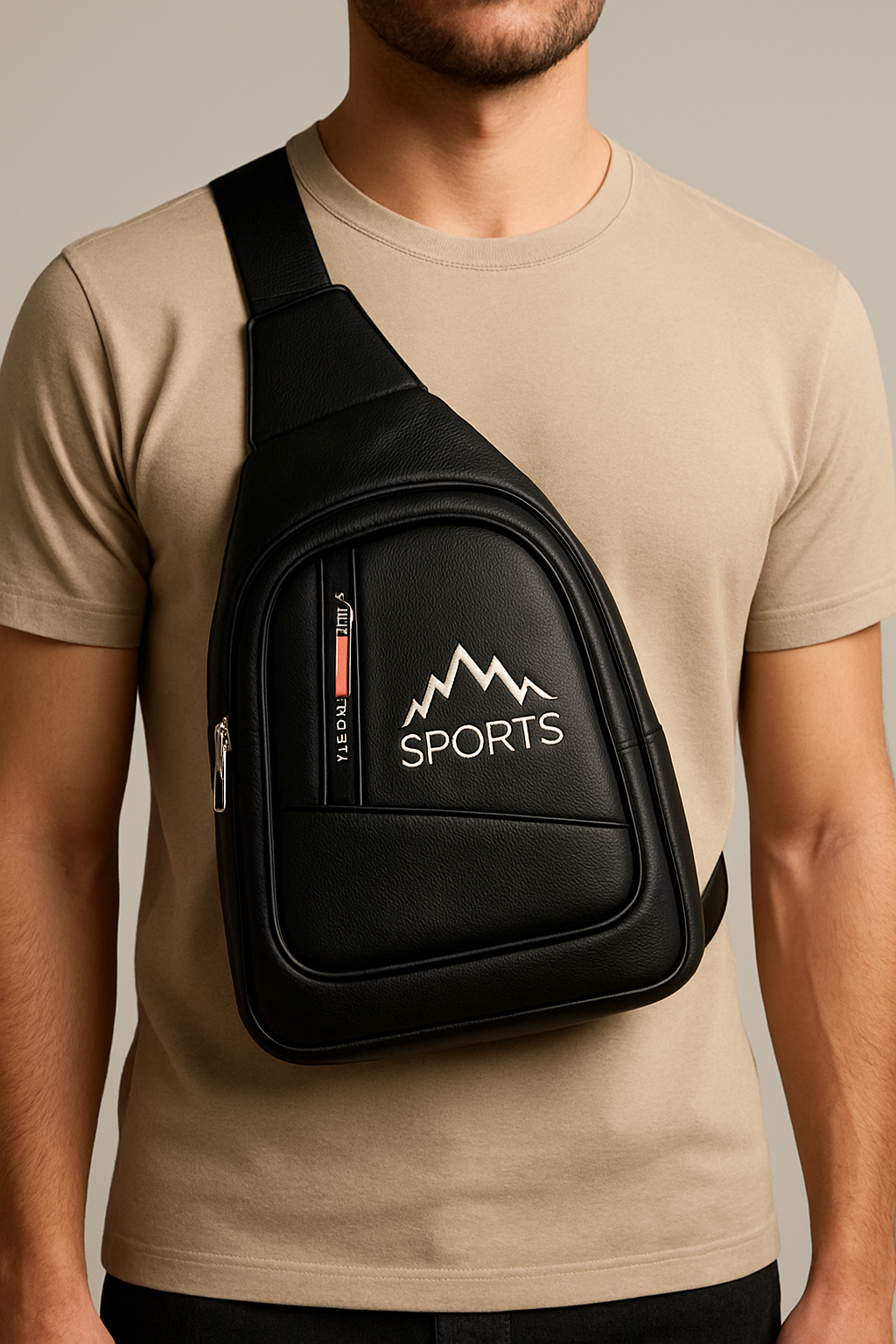 Black Sports Sling Bag – Crossbody Chest Bag for Men & Women