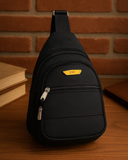 Black Crossbody Sling Bag for Men – Casual Travel Chest Pack