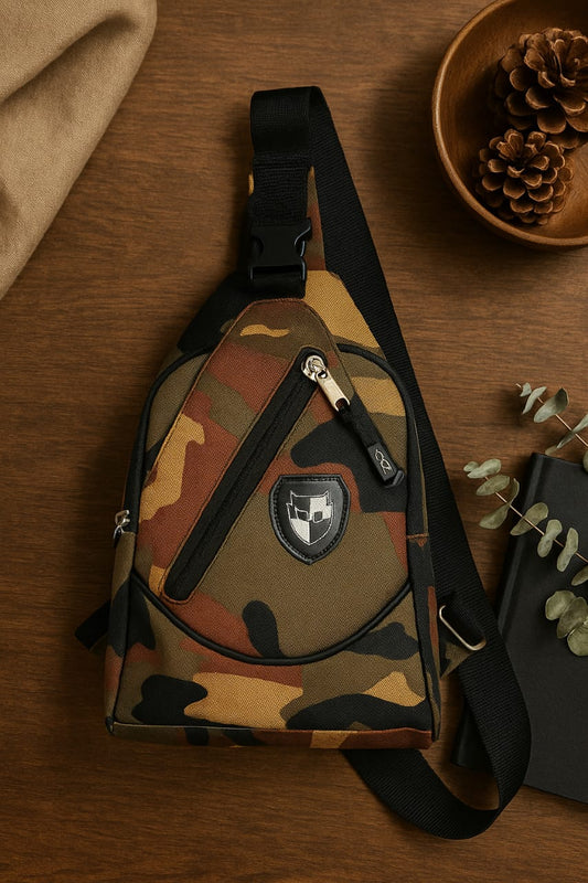 Camouflage Crossbody Sling Bag – Military Style Chest Shoulder Bag for Men & Women