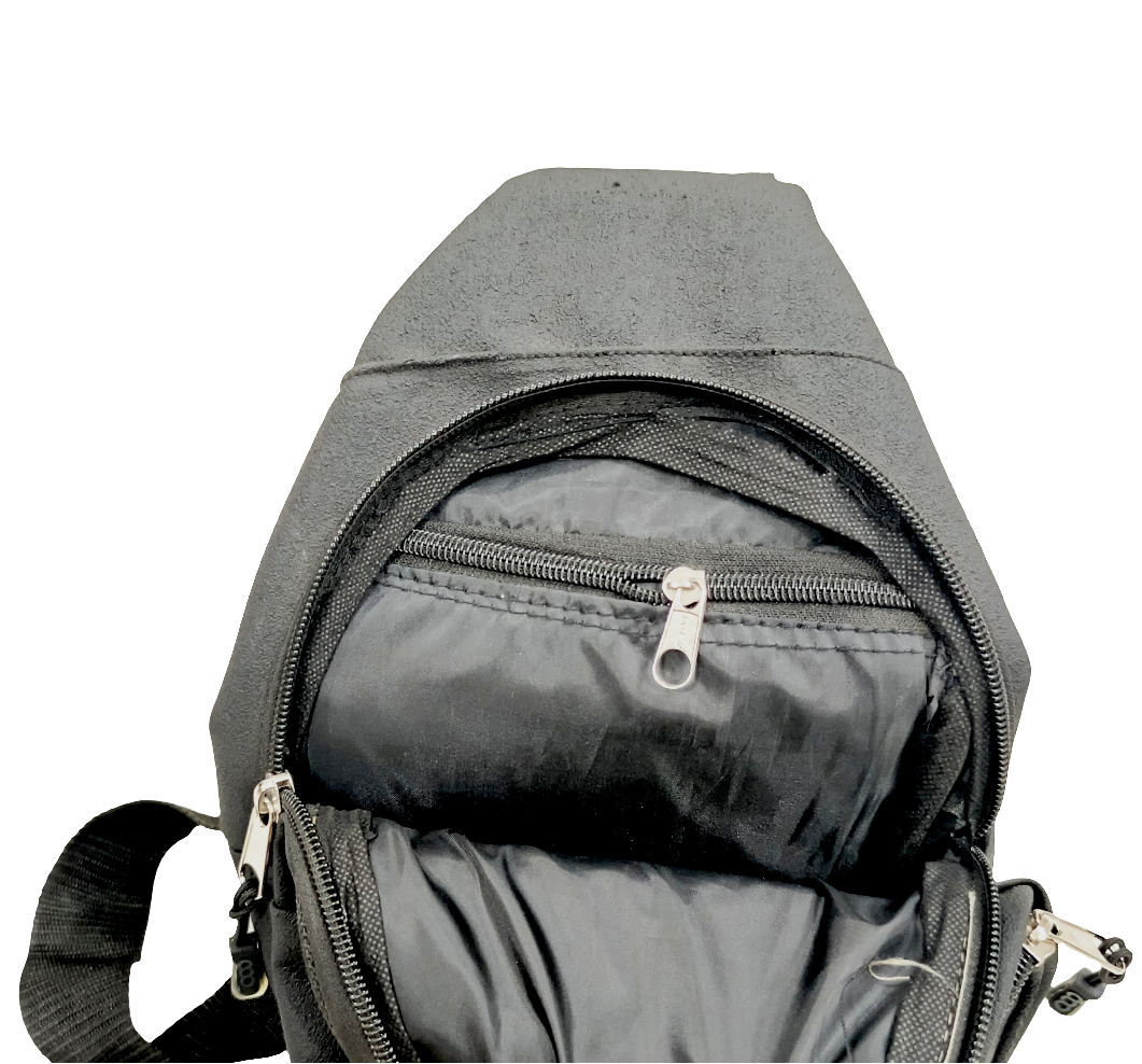 Black Crossbody Sling Bag for Men – Casual Travel Chest Pack