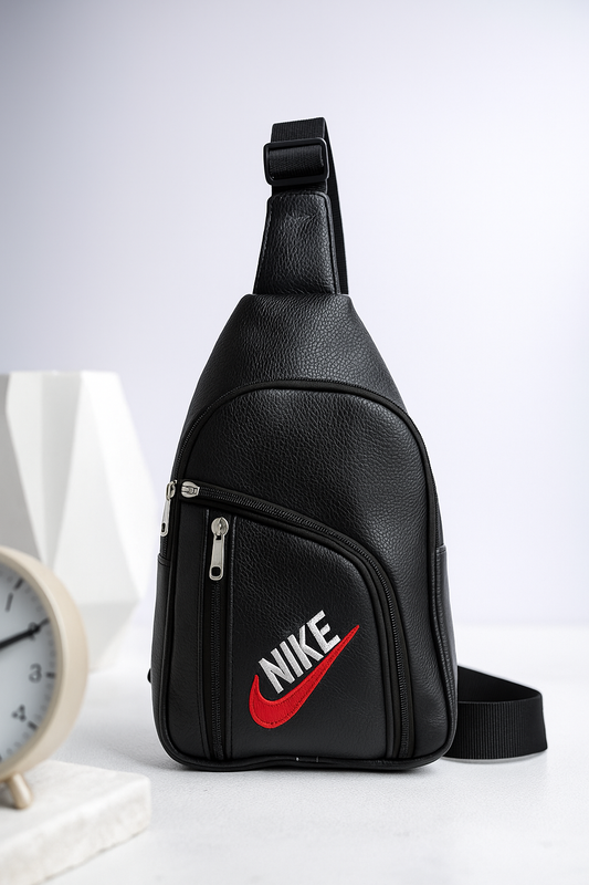 Black Crossbody Sling Bag for Men & Women – Stylish Leather Shoulder Bag